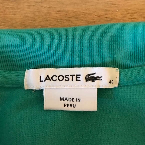 Teal Lacoste Polo, small (40) - Picture 3 of 3